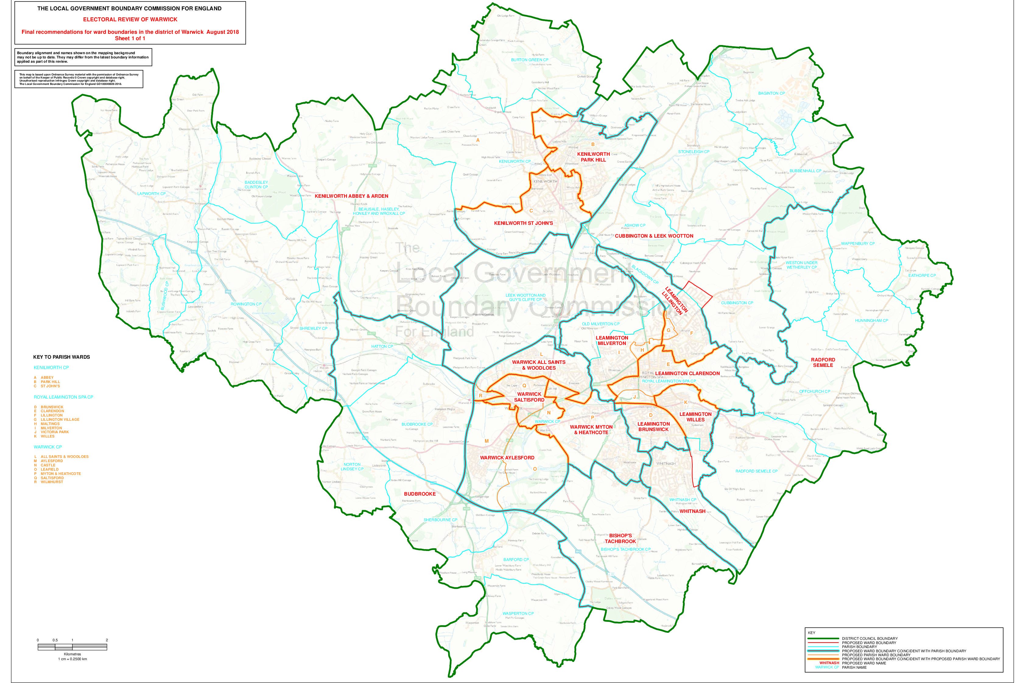 Warwick District Boundaries